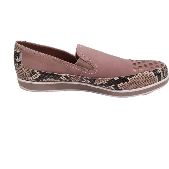 ARA Shoes Luftpolster Snake Print Studded Slip On Loafer - Picture 1 of 13